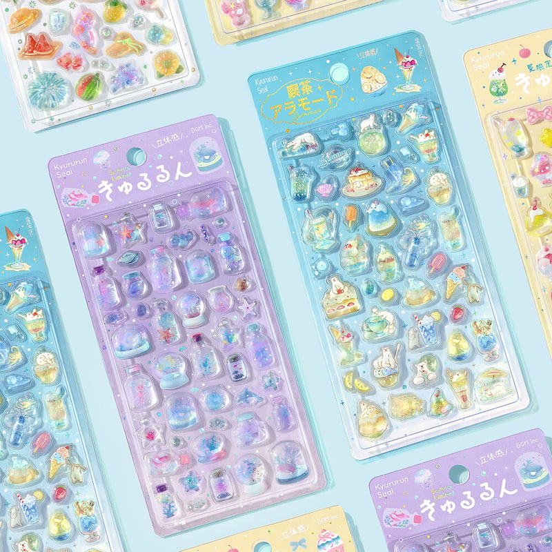 2026夏限定 きゅるるんシール全4種類 | Atelier 3156