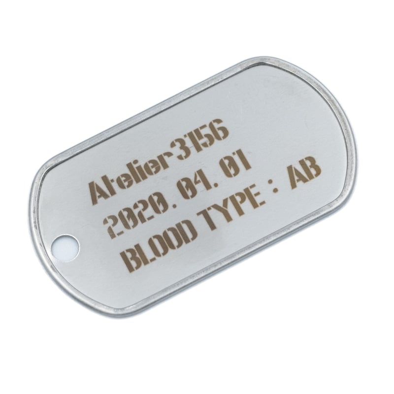 ミリタリーステンレス】オリジナルドックタグ | Atelier 3156