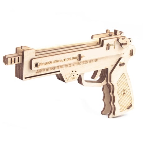 【Magife】 木組みパズル《M93R風》輪ゴム銃