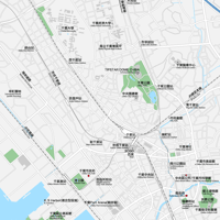 千葉 千葉駅周辺 ベクター地図データ(eps) 中国語繁体字 / 英語 並記版