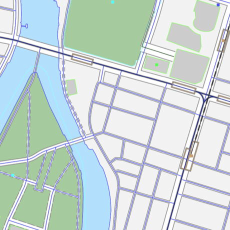 広島 広島中心部 ベクター地図データ(eps) 日本語