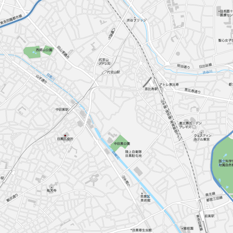 東京 恵比寿・代官山・中目黒 マップ PDFデータ