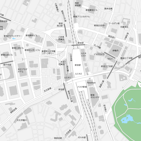 東京 新宿 ベクター地図データ(eps) 日本語