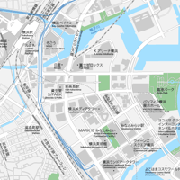 神奈川 横浜みなとみらい ベクター地図データ(eps) 日本語/英語 並記版