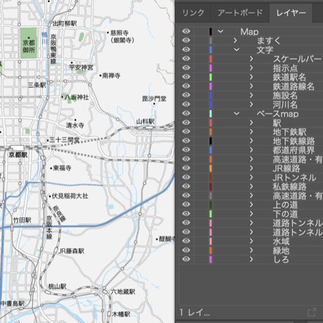 京都 広域 ベクター地図データ(eps) 日本語