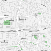 東京 中野・新井薬師 ベクター地図データ(eps) 日本語