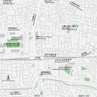 東京 中野・新井薬師 ベクター地図データ(eps) 日本語/英語 並記版