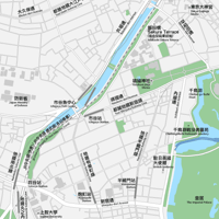 東京 飯田橋・市ヶ谷・四ツ谷 ベクター地図データ(eps) 中国語繁体字 / 英語 並記版