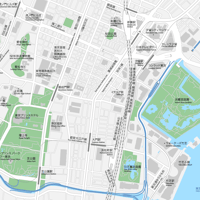 東京 新橋・浜松町 ベクター地図データ(eps) 日本語/英語 並記版