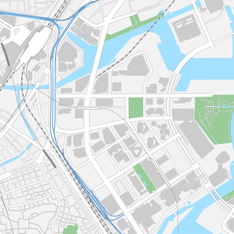 神奈川 横浜みなとみらい ベクター地図データ(eps) 日本語