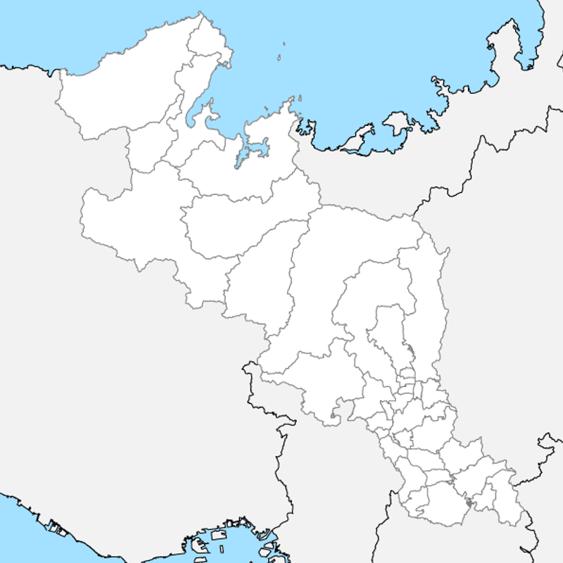 京都府 市区町村別 白地図 PDFデータ | 地図素材をダウンロードにて