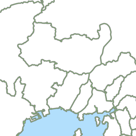 広島県 市区町村別 白地図データ（eps）