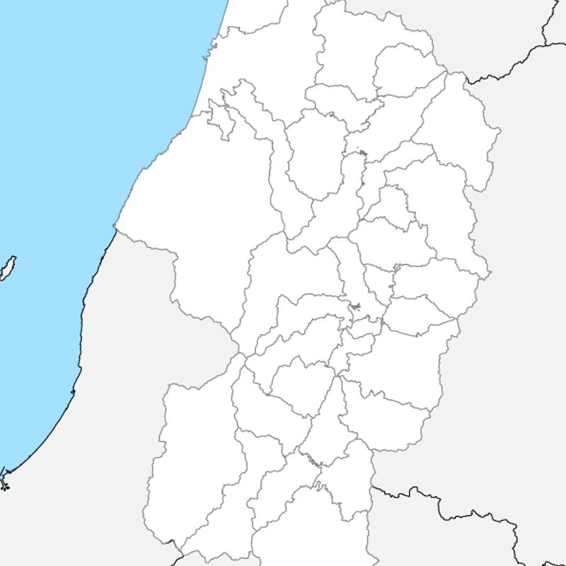 白地図ピース 583936 酒田北部 （さかたほくぶ Sakatahokubu）, 地形図 Map by