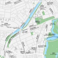 東京 飯田橋・市ヶ谷・四ツ谷 ベクター地図データ(eps) 日本語/英語 並記版