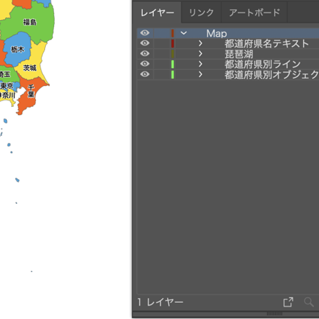 日本全図 都道府県別 形状 ベクター地図データ(eps) 日本語