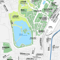東京 上野 ベクター地図データ(eps)  中国語(繁体字) / 英語 並記版
