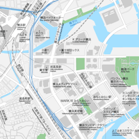 神奈川 横浜みなとみらい ベクター地図データ(eps) 日本語/英語 並記版