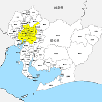 愛知県 市区町村別 白地図 PDFデータ