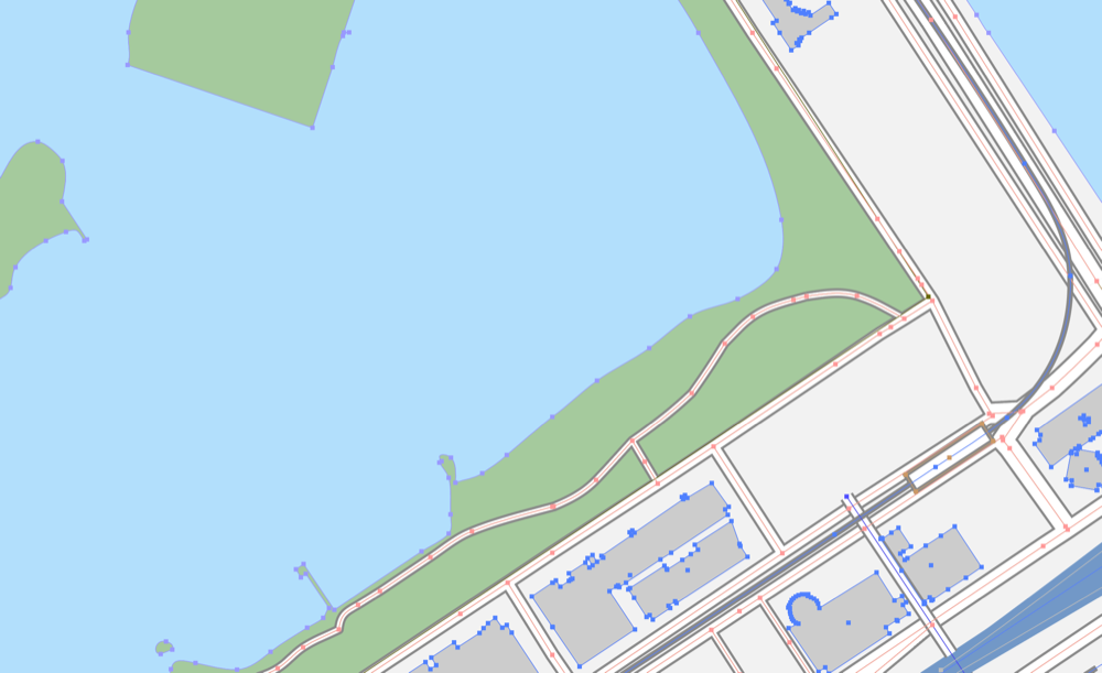 お台場合衆国　マップ 東京 お台場マップ イラストレータデータ( ai・eps )｜ 地図素材