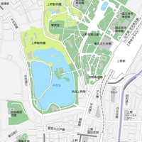 東京 上野 ベクター地図データ(eps) 日本語
