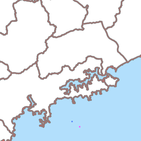 高知県 市区町村別 白地図データ（eps）