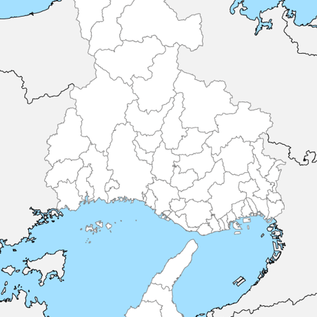 兵庫県 市区町村別 白地図データ（eps）