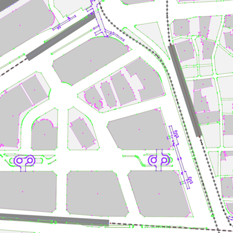 大阪 大阪駅周辺 ベクター地図データ(eps) 日本語