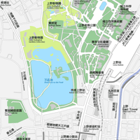 東京 上野 ベクター地図データ(eps)  中国語(繁体字) / 英語 並記版