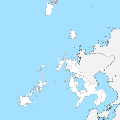 長崎県 市区町村別 白地図 PDFデータ