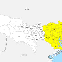 東京都 市区町村別 白地図データ（eps）