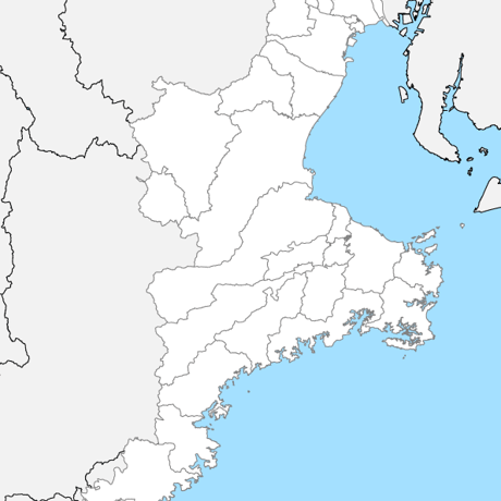 三重県 市区町村別 白地図データ（eps）