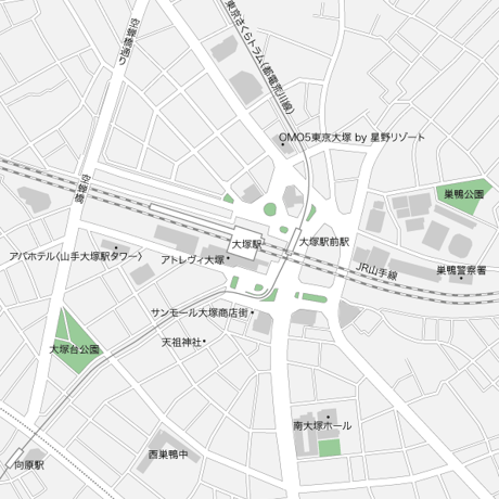 東京 大塚 ベクター地図データ(eps) 日本語