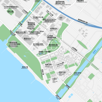 千葉 海浜幕張 ベクター地図データ(eps) 繁体語/英語 並記版
