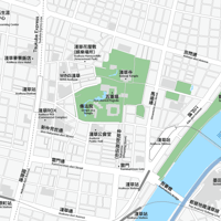 東京 浅草 ベクター地図データ(eps)  中国語(繁体字) / 英語 並記版