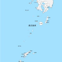 鹿児島県 市区町村別 白地図データ（eps）
