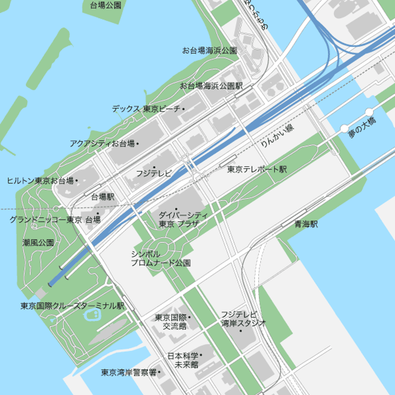 お台場合衆国　マップ お台場MAP