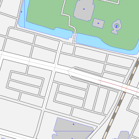 山形 山形駅周辺 ベクター地図データ(eps) 日本語