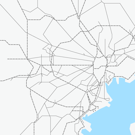 無料●東京都 鉄道路線図 フリー素材