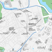 東京 赤坂・永田町・霞ヶ関 ベクター地図データ(eps) 日本語/英語 並記版