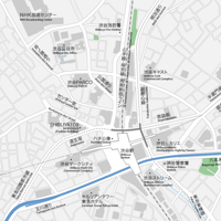 東京 渋谷 ベクター地図データ(eps) 日本語/英語 並記版