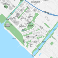 千葉 海浜幕張 ベクター地図データ(eps) 日本語/英語 並記版