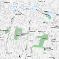 東京 高田馬場・早稲田ベクター地図データ(eps) 日本語