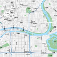 大阪 梅田・大阪城 ベクター地図データ(eps) 日本語