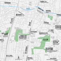 東京 高田馬場・早稲田 ベクター地図データ(eps) 中国語(繁体字) / 英語 並記版