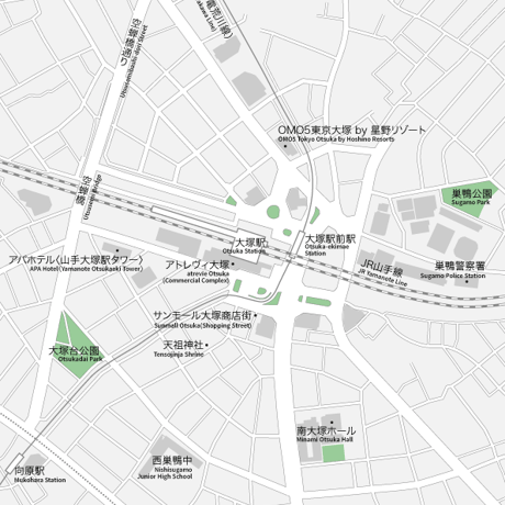 東京 大塚 ベクター地図データ(eps) 日本語/英語 並記版