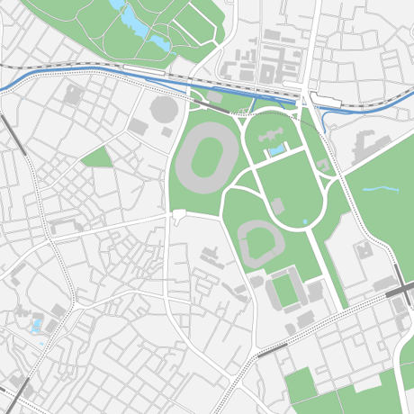 東京 神宮外苑 ベクター地図データ(eps) 日本語