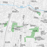 東京 高田馬場・早稲田 ベクター地図データ(eps) 日本語/英語 並記版