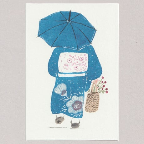 [Postcard] 日傘をさして