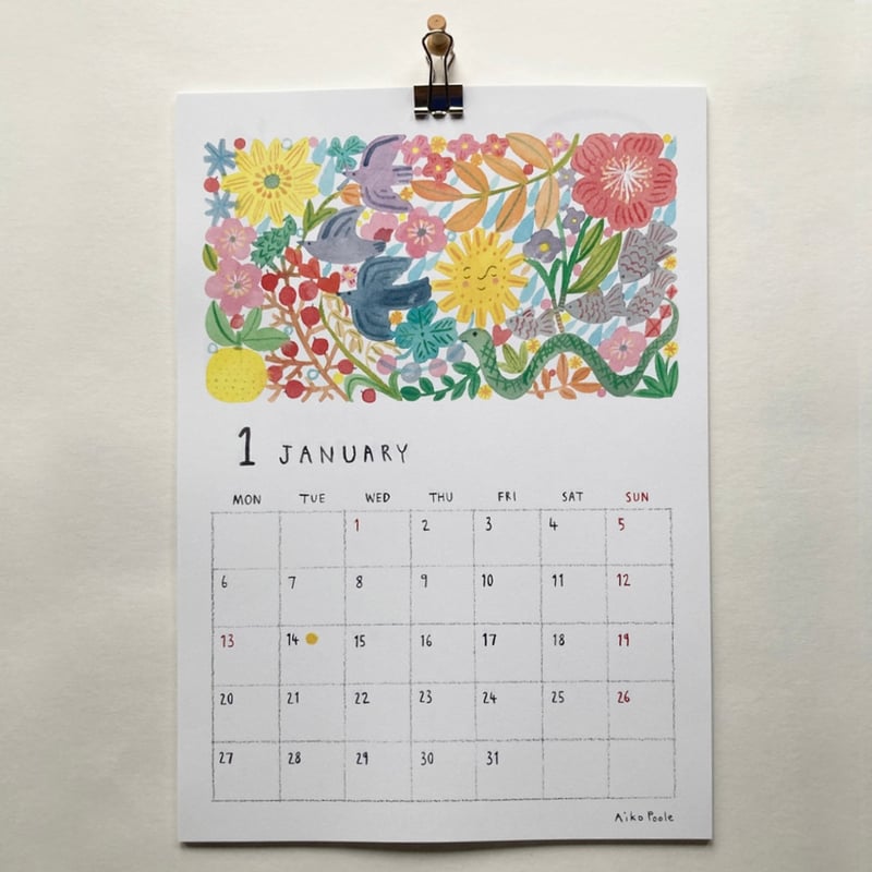 2025 Calendar A4 | AIKO POOLE
