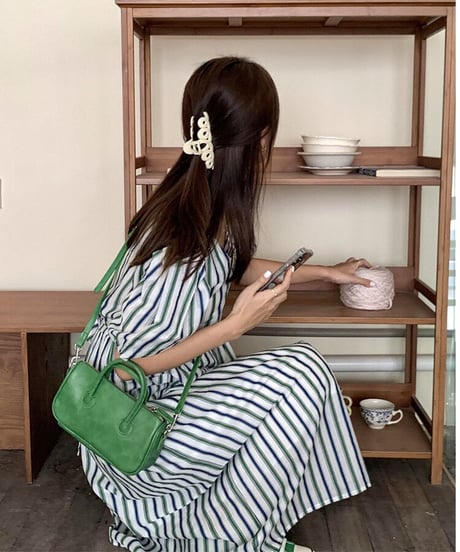 [OUTLET]random stripe OP/2color